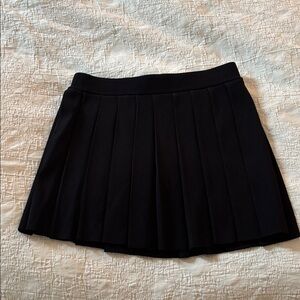 Black Pleated Mini Skirt